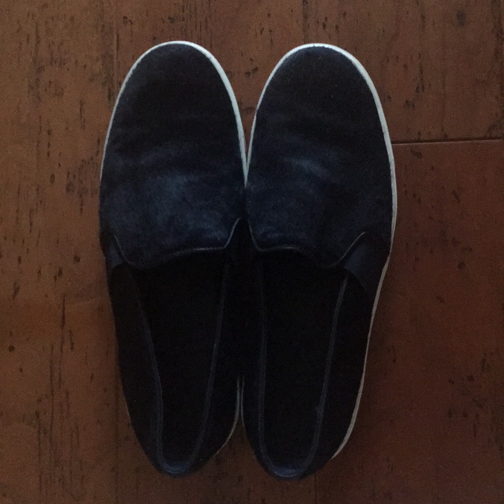 vince navy slip-ons.